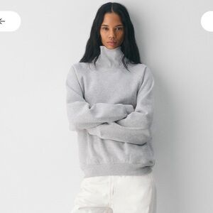 Aritzia Cozy Sweatfleece Mega Fit Funnel Neck Sweatshirt Size Small